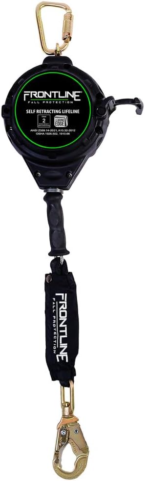 Frontline RPGCLE30' Leading Edge Cable SRL with Carry Handle & Tagline - Durable Thermoplastic Housing - Ergonomic Design - High Strength Components - ANSI & OSHA Compliant (1 Pack) 30' 1