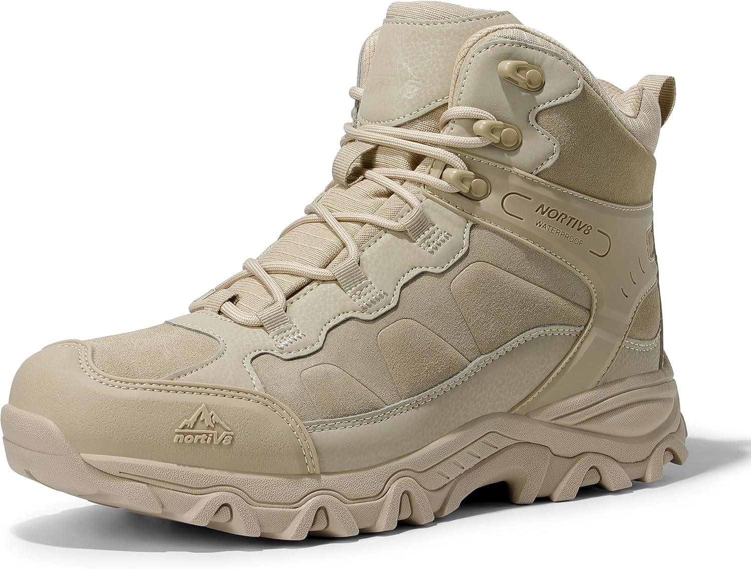 Men's Waterproof Hiking Boots Outdoor Mid Trekking Lightweight Mountaineering Shoes Paladin 11 Sand