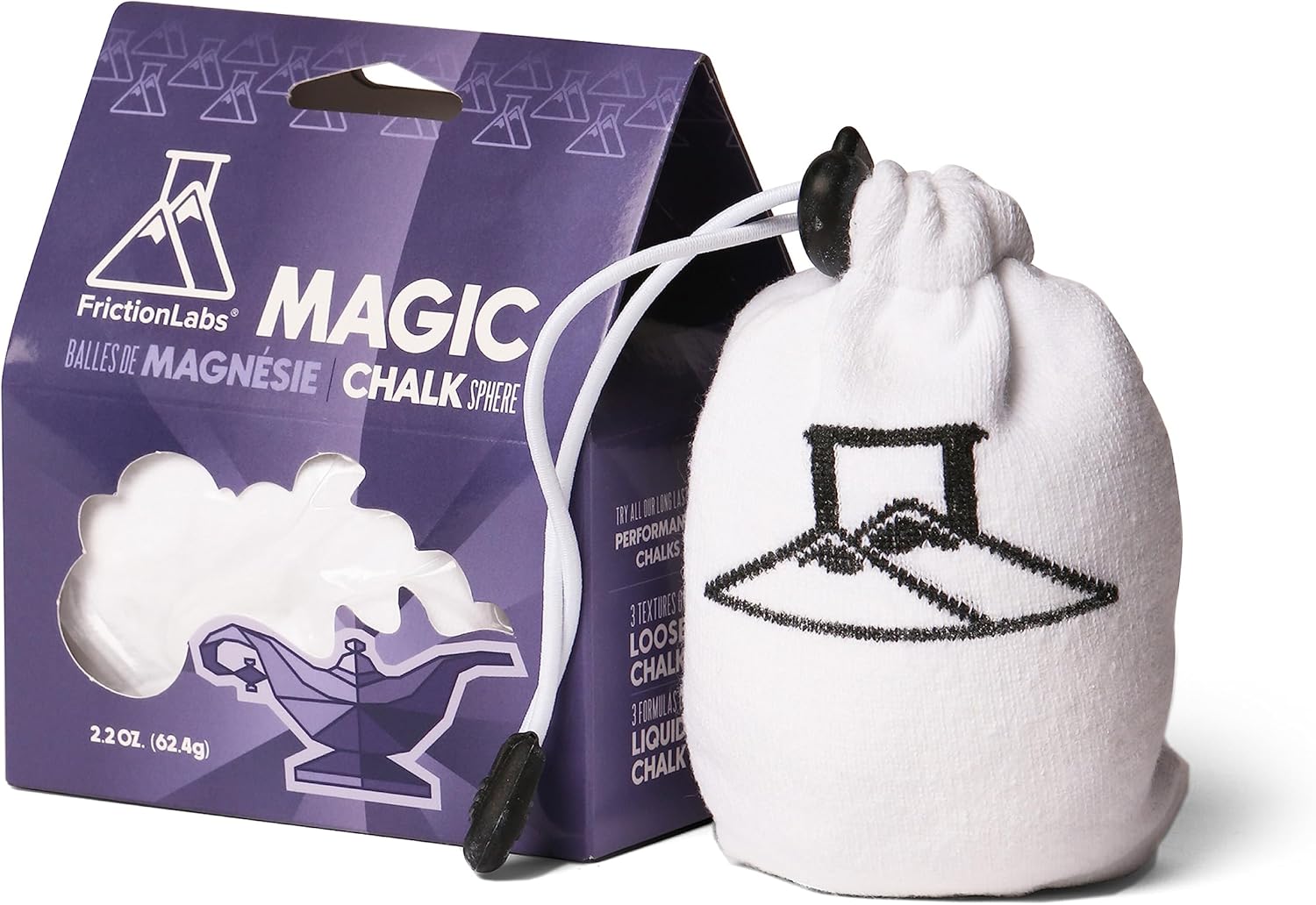 Magic Chalk Ball & Magic Chalk Ball PRO - Premium Gym Chalk in Refillable Sock - Non Toxic - Great for Climbing, Gymnastics, Weightlifting, Crossfit & Bouldering