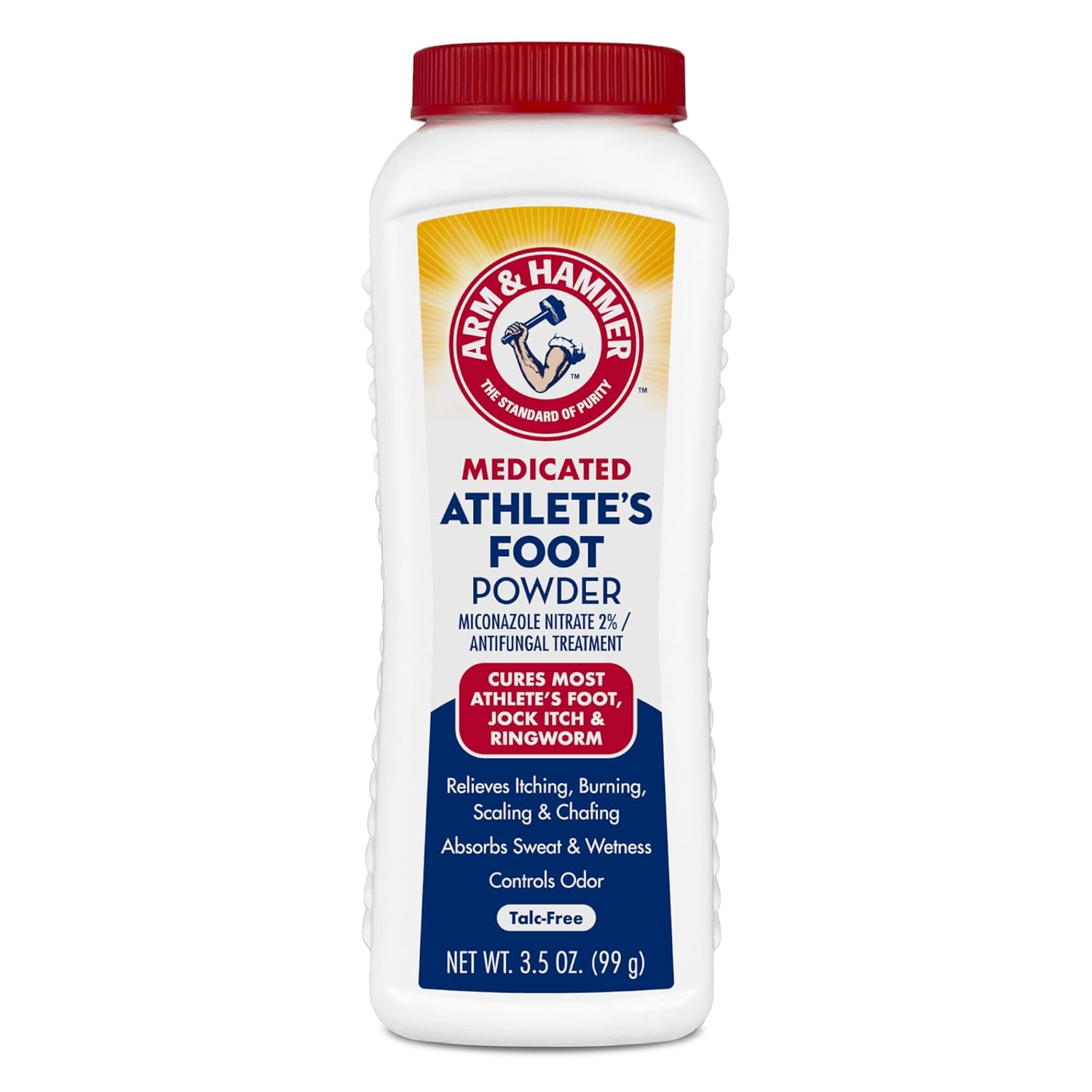 Arm & Hammer Athlete's Foot Powder - Antifungal Treatment for Feet with Baking Soda - Relieves Itching, Burning, and Odor - Clinically Proven Formula - 3.5 oz 3.5 Ounce (Pack of 1)