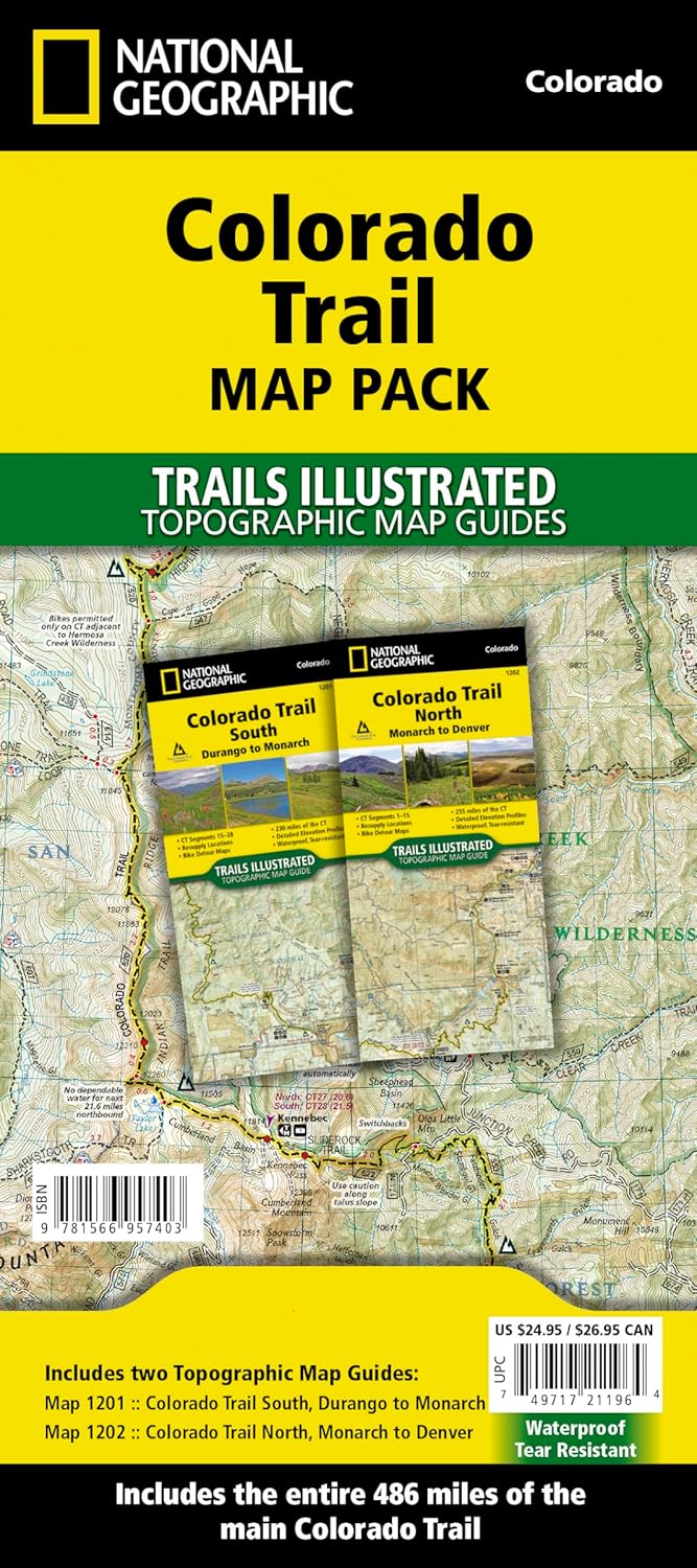 Colorado Trail [Map Pack Bundle] (National Geographic Trails Illustrated Map)