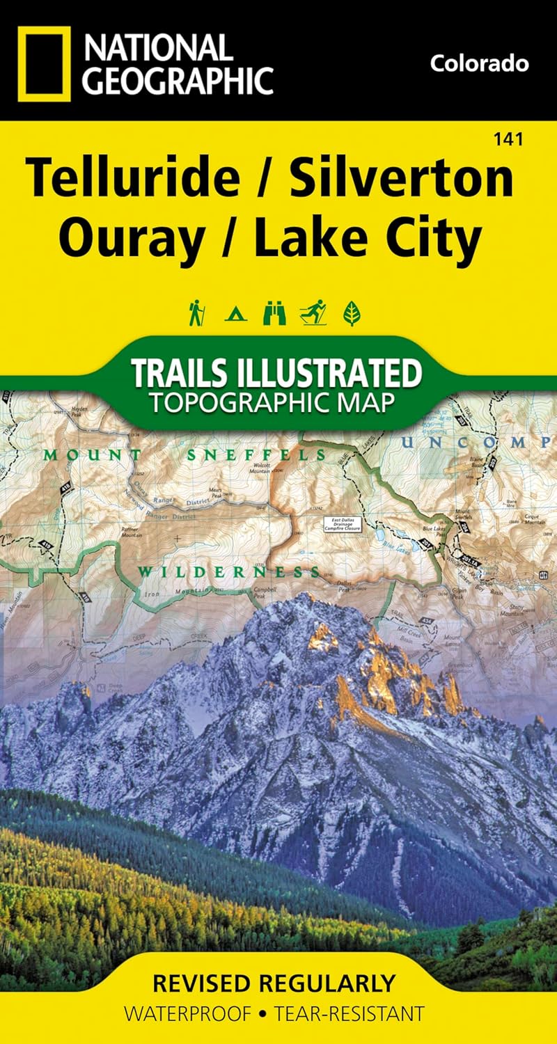 Telluride, Silverton, Ouray, Lake City Map (National Geographic Trails Illustrated Map, 141)