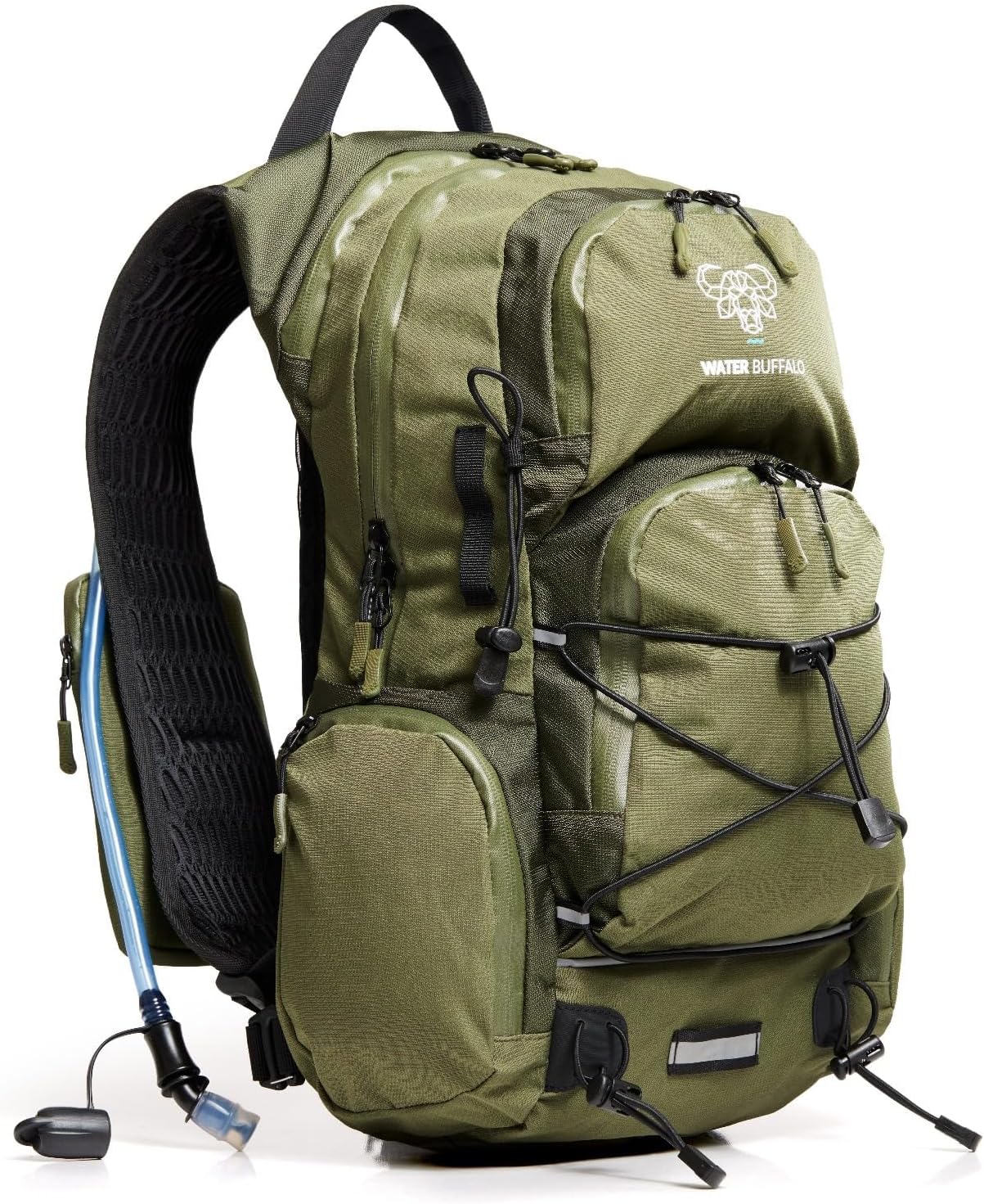 Hydration Backpack - Sherpa 22L Hiking Backpack with Water Bladder - Water Backpack for Hiking with Waterproof Zippers, Phone & Pole Holders Canopy Medium