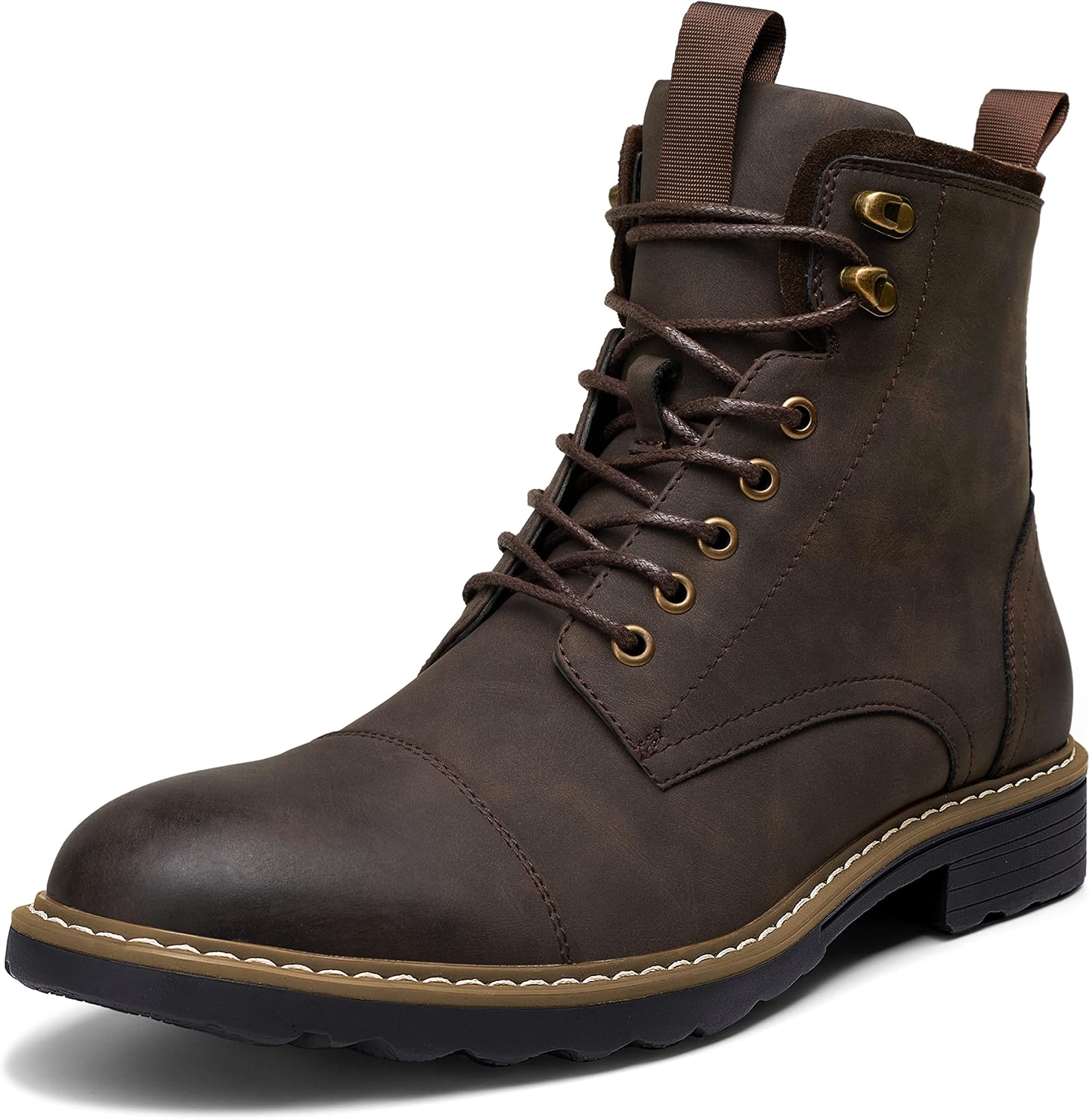 Mens Boots Motorcycle Casual Boots for Men Zipper Fashion Chukka Boots Mens
