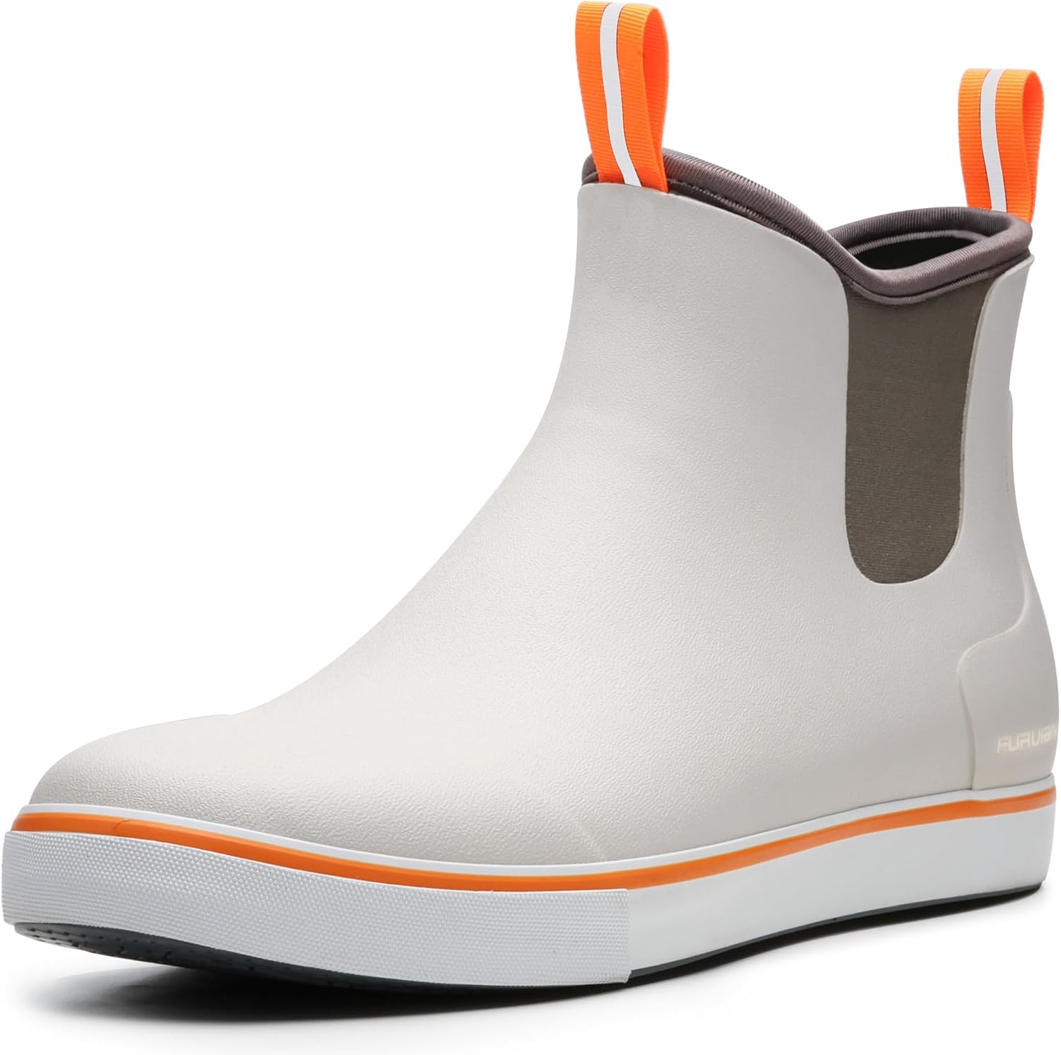 Men's Deck Boots Fishing Boots Waterproof Rain Boots Ankle Shoes Slip On Neoprene Rubber Footwear Chelsea Shoes Men Botas Para Hombre for Gardening Fishing Boating Camping Sailing