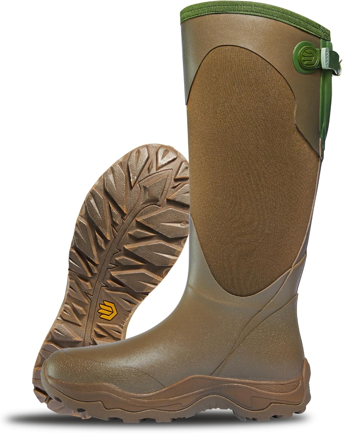 15" Alpha Agility Snake Boots for Women Featuring Waterproof Rubber, Eva Soles, and Snake Guard Toe Protection 9 Brown/Green