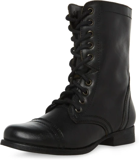Women's Troopa Lace-Up Boot 7.5 Black Leather