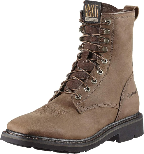 Men's Cascade 8" Steel Toe Work Boots, Alamo Brown, Size 14 EE Alamo Brown 10