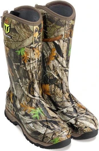 Rubber Hunting Boots, Waterproof Insulated Next Camo G2 Warm Rubber Boots with 7mm Neoprene, Sturdy Outdoor Hunting Boots for Men (Size 6-14) 9 Standard