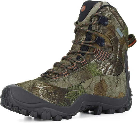 Men’s Thermator Mid-Rise Lightweight Hiking Insulated Non-Slip Outdoor Boots 9.5 Camouflage