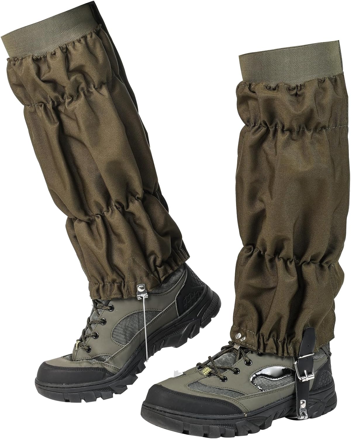 Snake Gaiters for Men Women Adjustable Waterproof Gators for Hiking Boots Lightweight Hunting Snake Guards for Lower Legs Snake Bite Proof Leggings Chaps Snake Proof Gaiters - Green