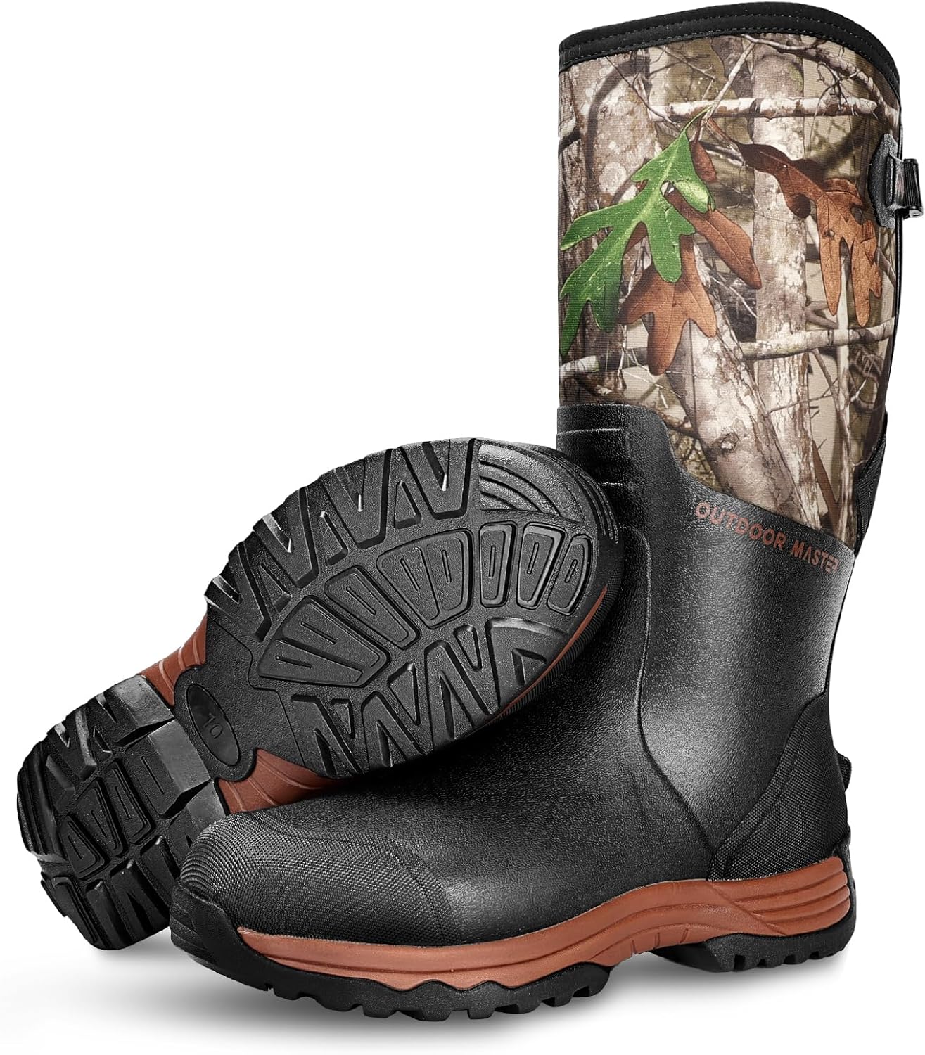 Hunting Boots for Men, Waterproof Rubber Neoprene Boots, Anti-slipped Insulated Outdoor Boots