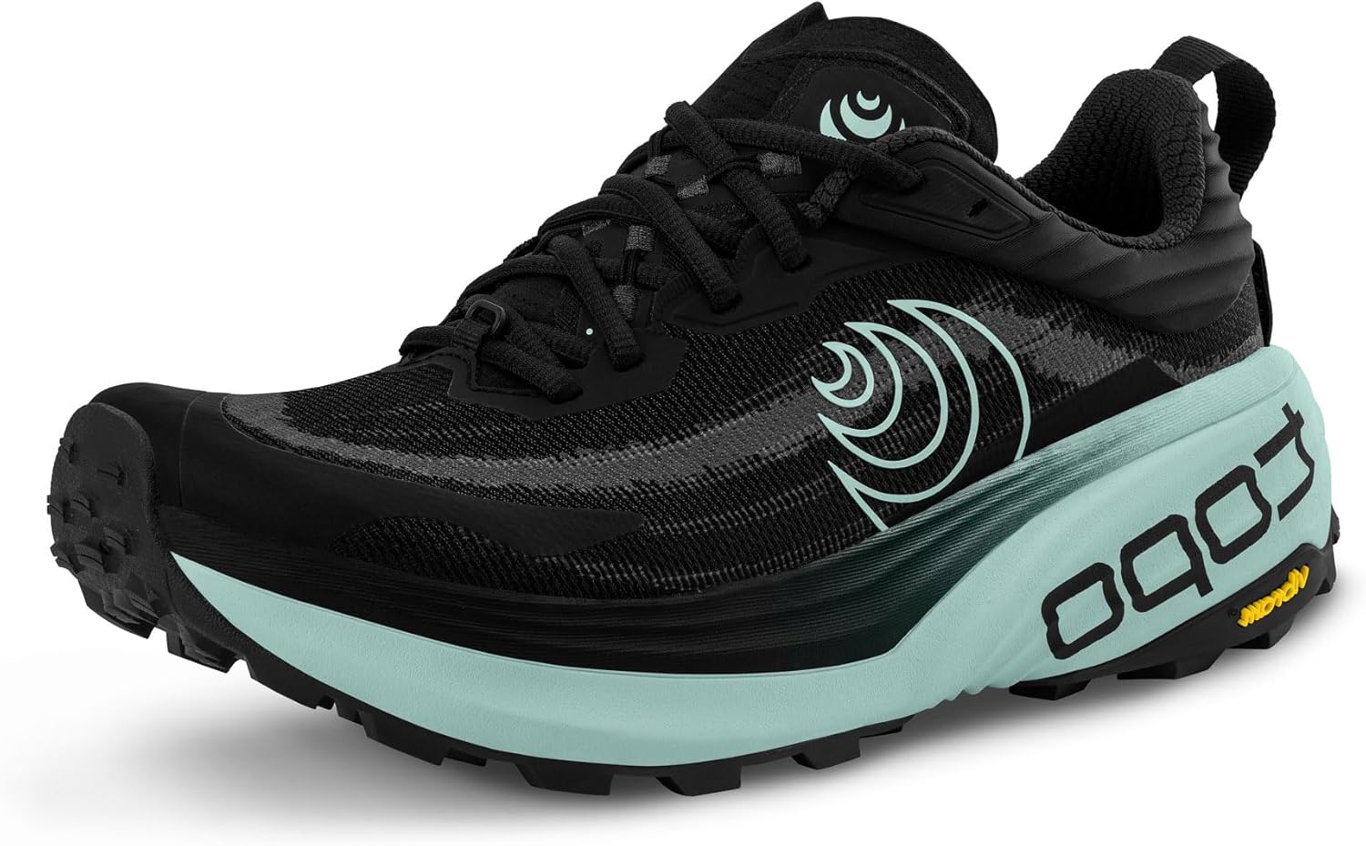 Women's Vista Lightweight Comfortable 5MM Drop Trail Running Shoes, Athletic Shoes for Trail 10.5 Wide Black/Mint