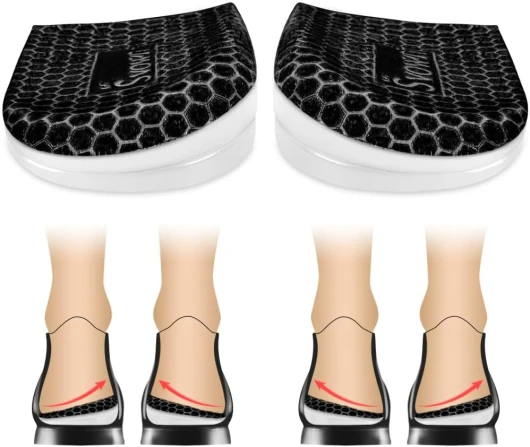 3 Layers Adjustable Supination Overpronation Insoles, Anti-Slip Medial Lateral Heel Wedge Insoles for Foot Alignment, Knee Pain, Bow Legs, Osteoarthritis (Black, L: W 8-12/ M 7.5-14) L: W 8-12/ M 7.5-14 Black