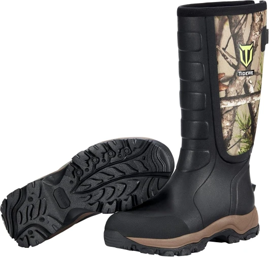 Hunting Boots Snake Proof for Men, Waterproof Insulated Warm Rubber With Steel Shank, 5mm Neoprene Lightweight Outdoor, Sturdy Work for Farming Gardening Next Camo Vista 8