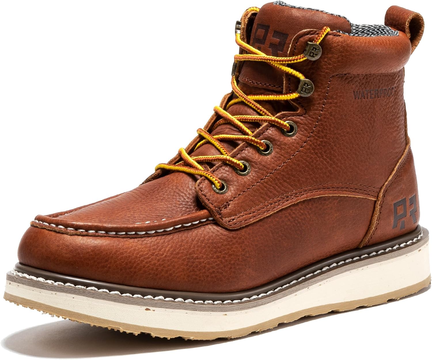 Walker Waterproof Work Boots for Men, 6" Soft Toe Comfortable Boot, Rubber Wedge Sole Shoes, Arch Support Anti-Fatigue Boot, Leather Insulated Safety Boots, Electric Hazard SAP360II 7 Walker Sap3602