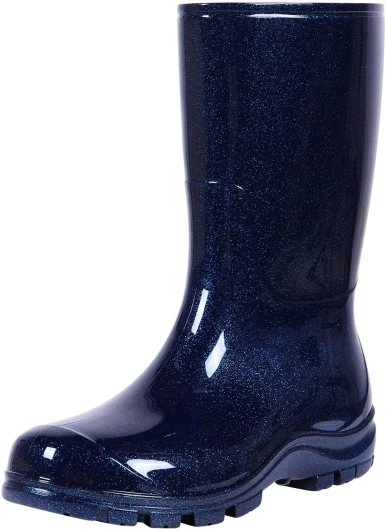 Women's Mid Calf Rain Boots Printed Waterproof Rubber Boots Short Garden Shose 8-8.5 Starry Blue
