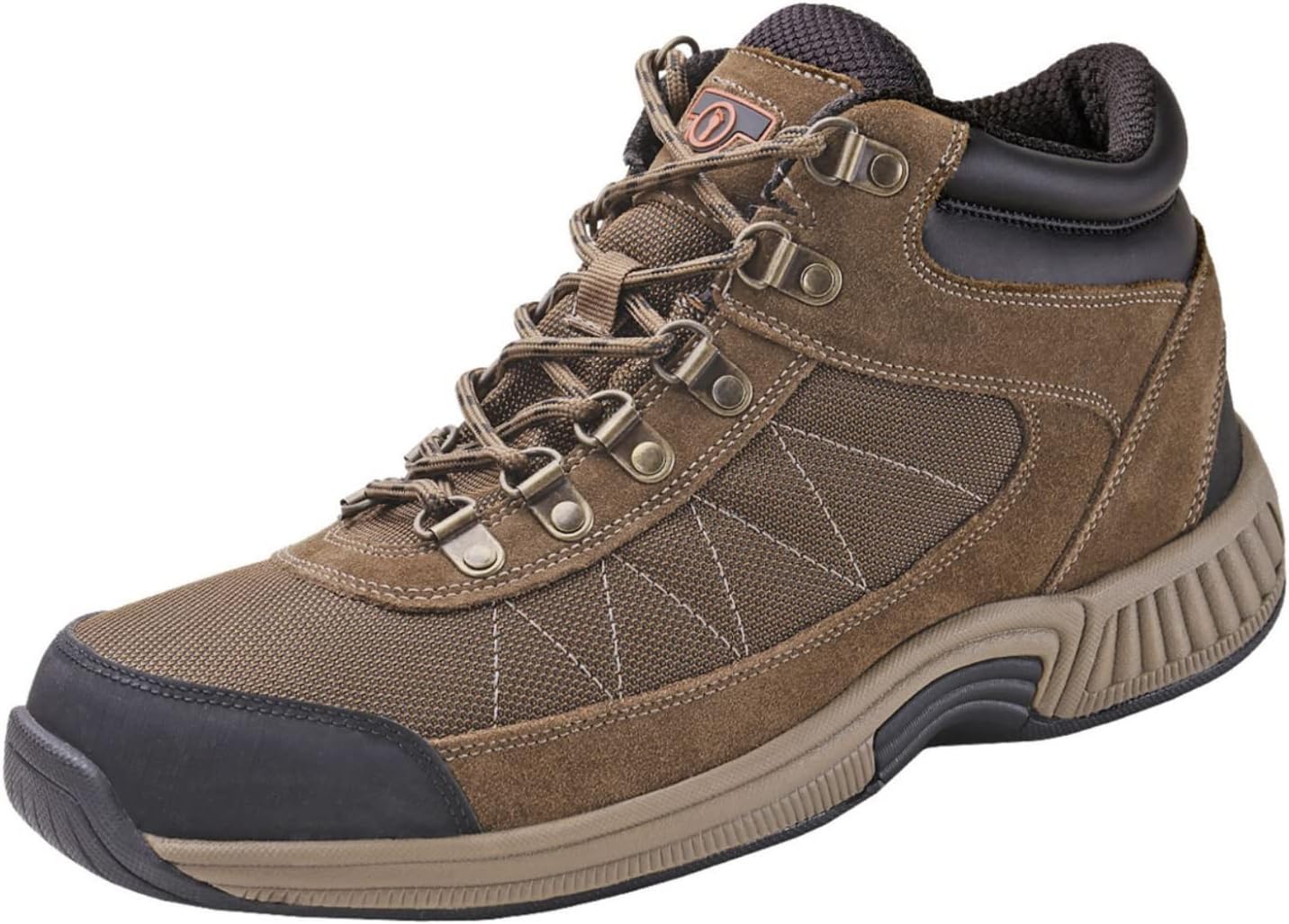 Men's Orthopedic Leather Hunter Boots 9 Wide Brown