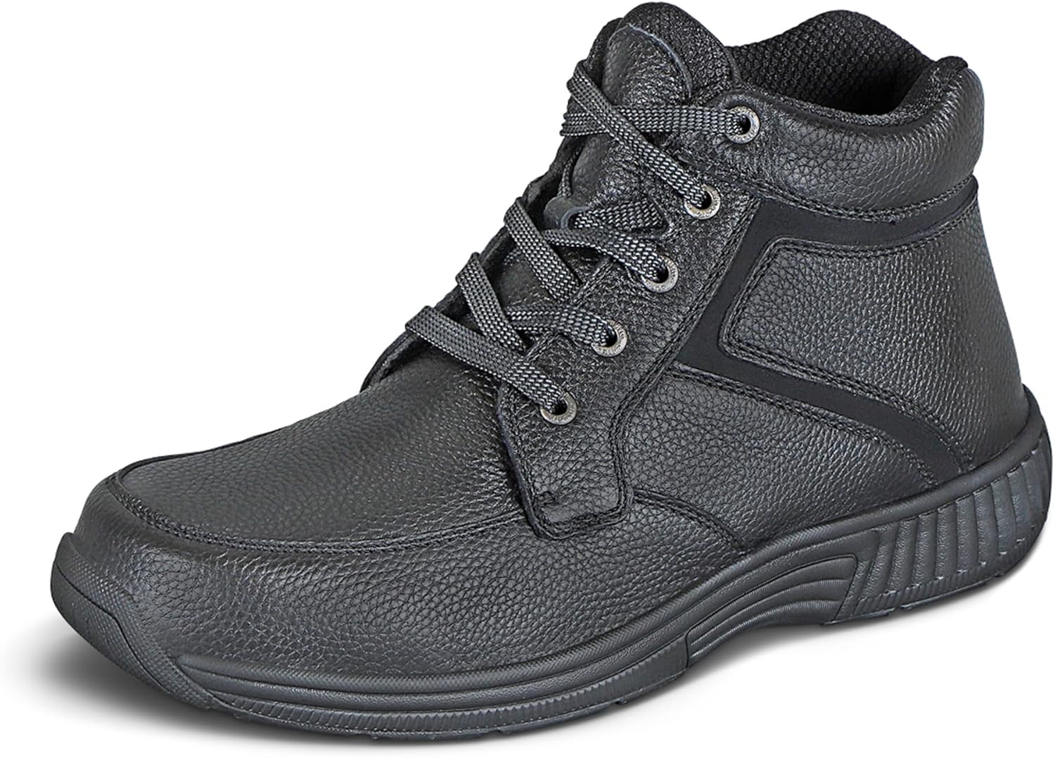 Men's Orthopedic Leather Highline Lace-Up Boots 10 Black