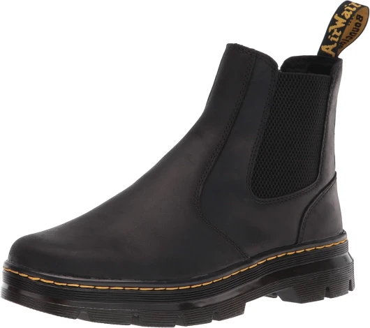 Dr - Martens Unisex-Adult Embury Leather Chelsea Boot 9 Women/8 Men Black Wyoming