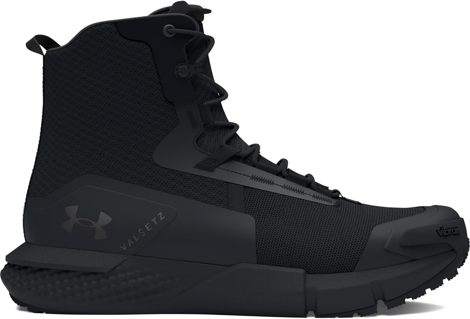 Men's Charged Valsetz Zip Military and Tactical Boot 11 (001) Black/Black/Jet Gray