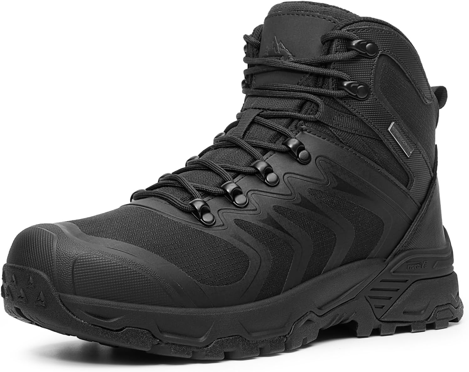 Men's Waterproof PRO Hiking Boots Outdoor Lightweight Non-Slip Arch Support Trekking Camping Ankle Boots Armadillo 3.0 13 All Black