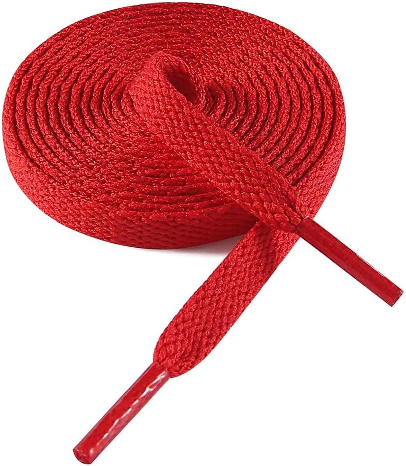 Flat Shoe Laces for Sneakers, Shoelaces for Sneakers, Athletic Shoelaces 54" ( 137 CM ) 13 Red
