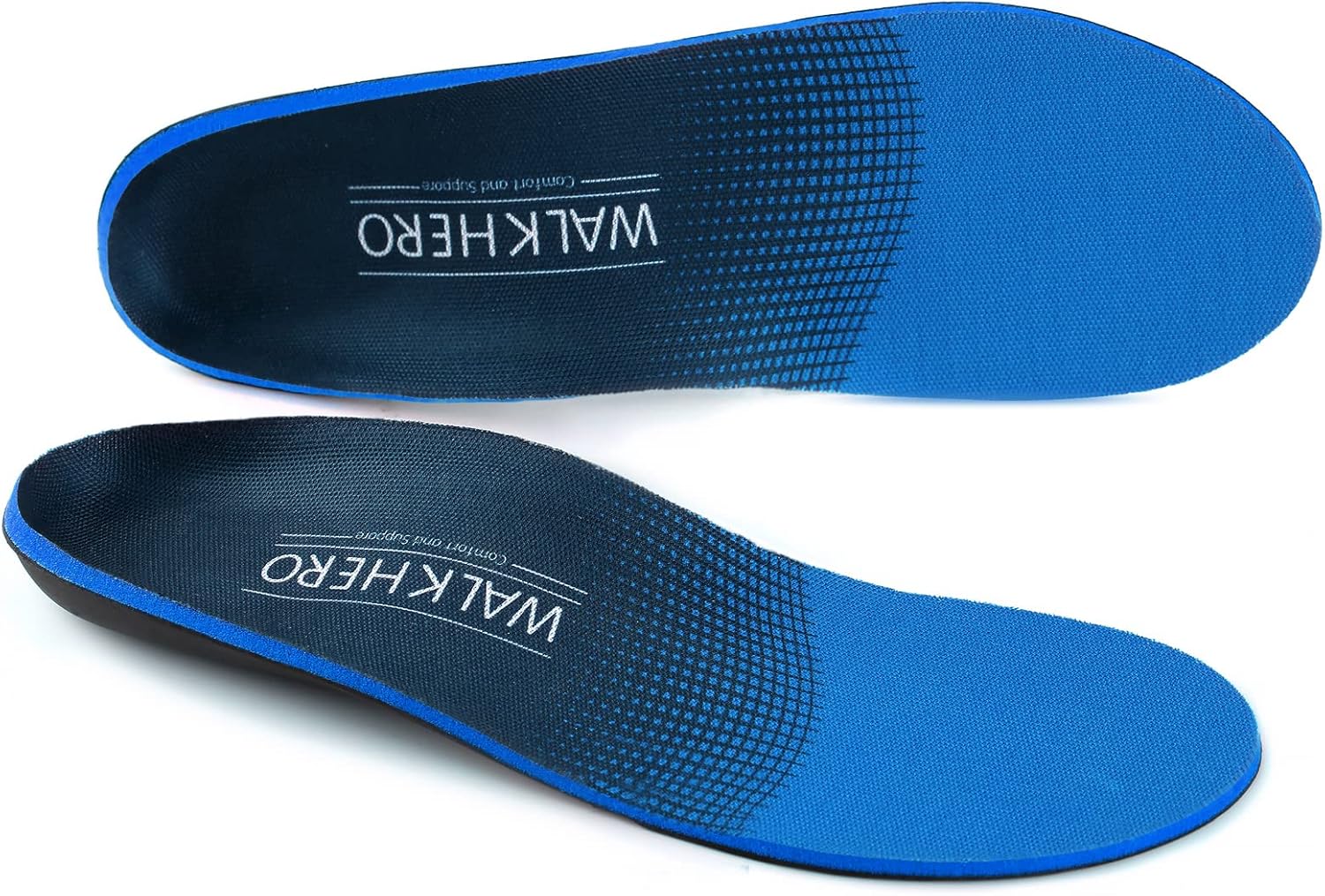 Plantar Fasciitis Insoles for Men Women - Orthotics Inserts, Shoe Insoles Arch Support Flat Feet Inserts Work Boot Insoles for Standing All Day (Mens 10-10 1/2 - Womens 12-12 1/2) Blue Mens 10 - 10 1/2 - Womens 12 - 12 1/2