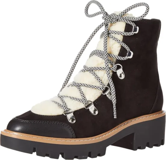 The Drop Women's Caleb Shearling Hiking Boot Hi-Top 7.5 Black