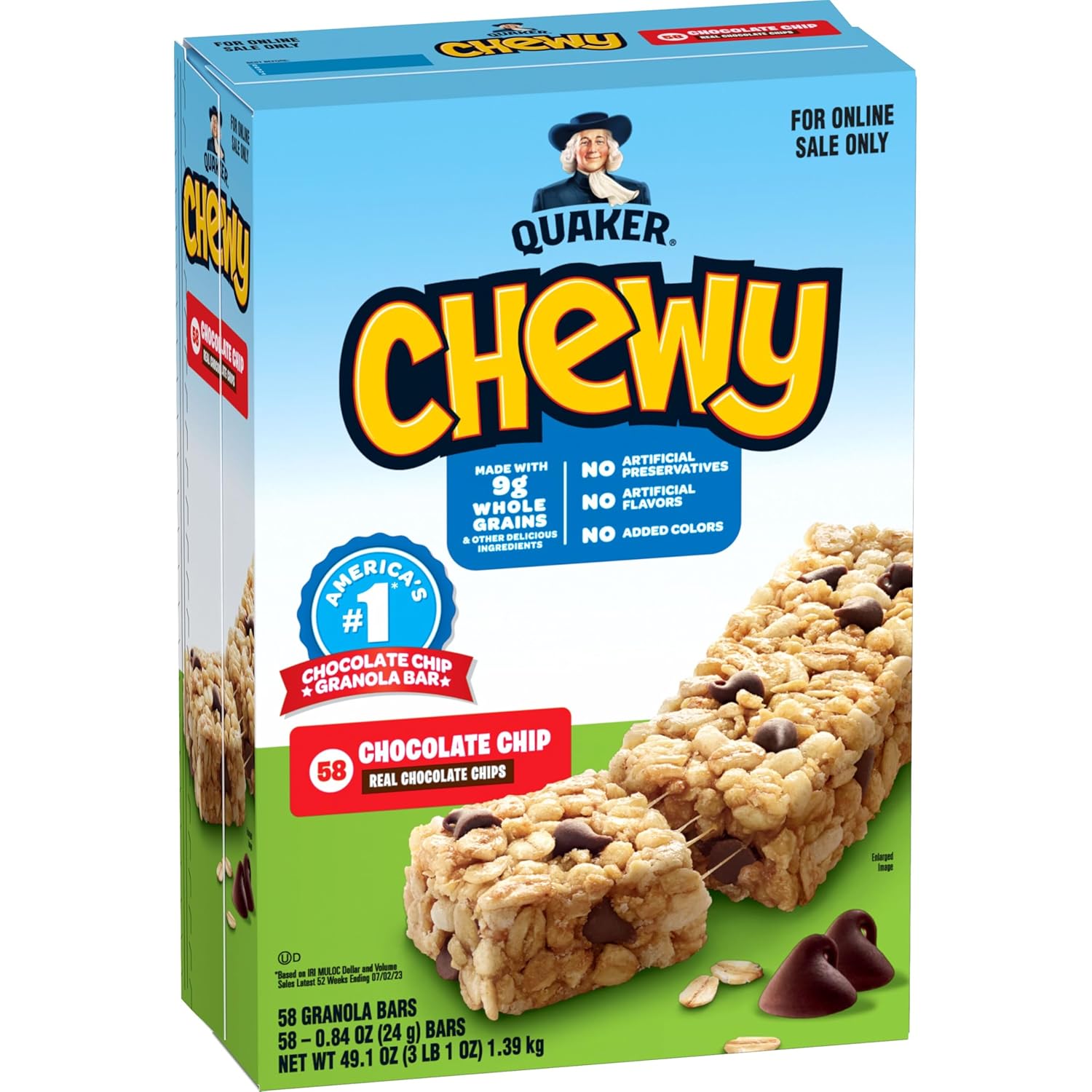 Chewy Granola Bars, Chocolate Chip, 58 Count - Packaging May Vary