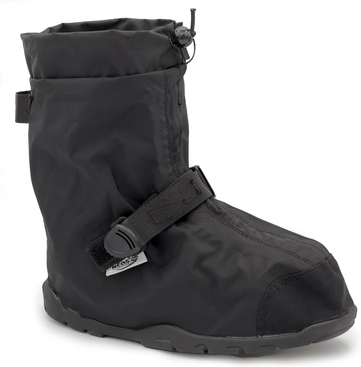 11" Villager Nylon All Season Waterproof Overshoes (VIS1), Black, Large Black Large