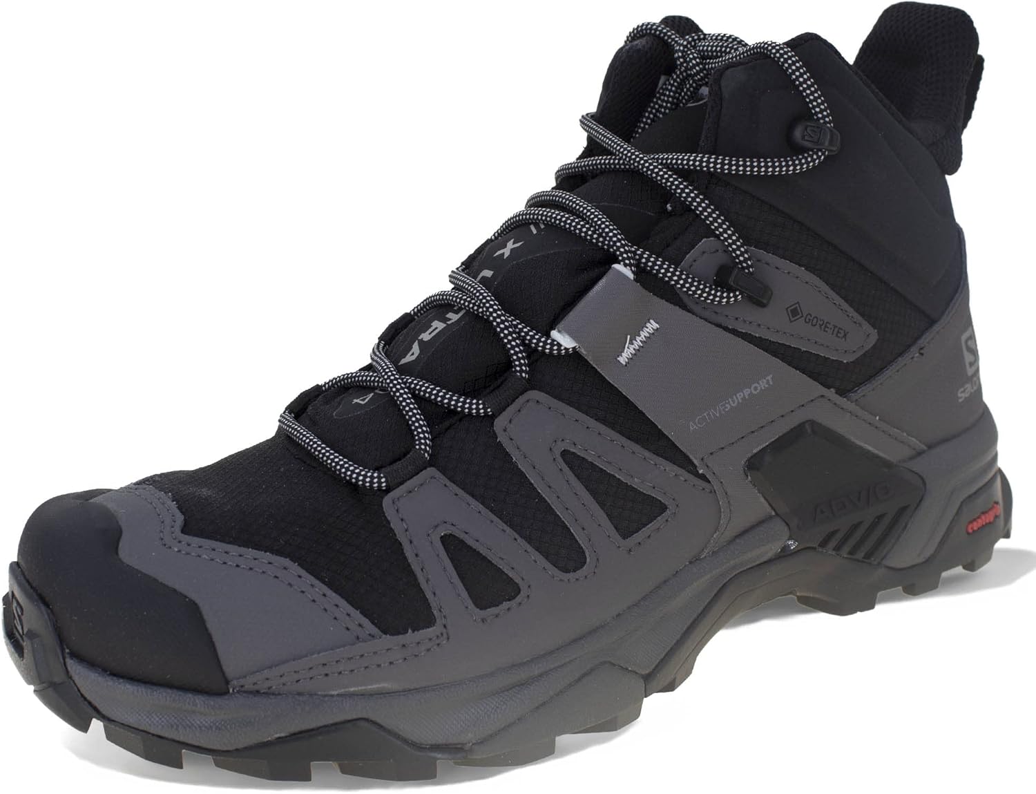Mens Men's X Ultra 4 Mid Gore-tex Hiking Boots for Men 10.5 Black/Magnet/Pearl Blue