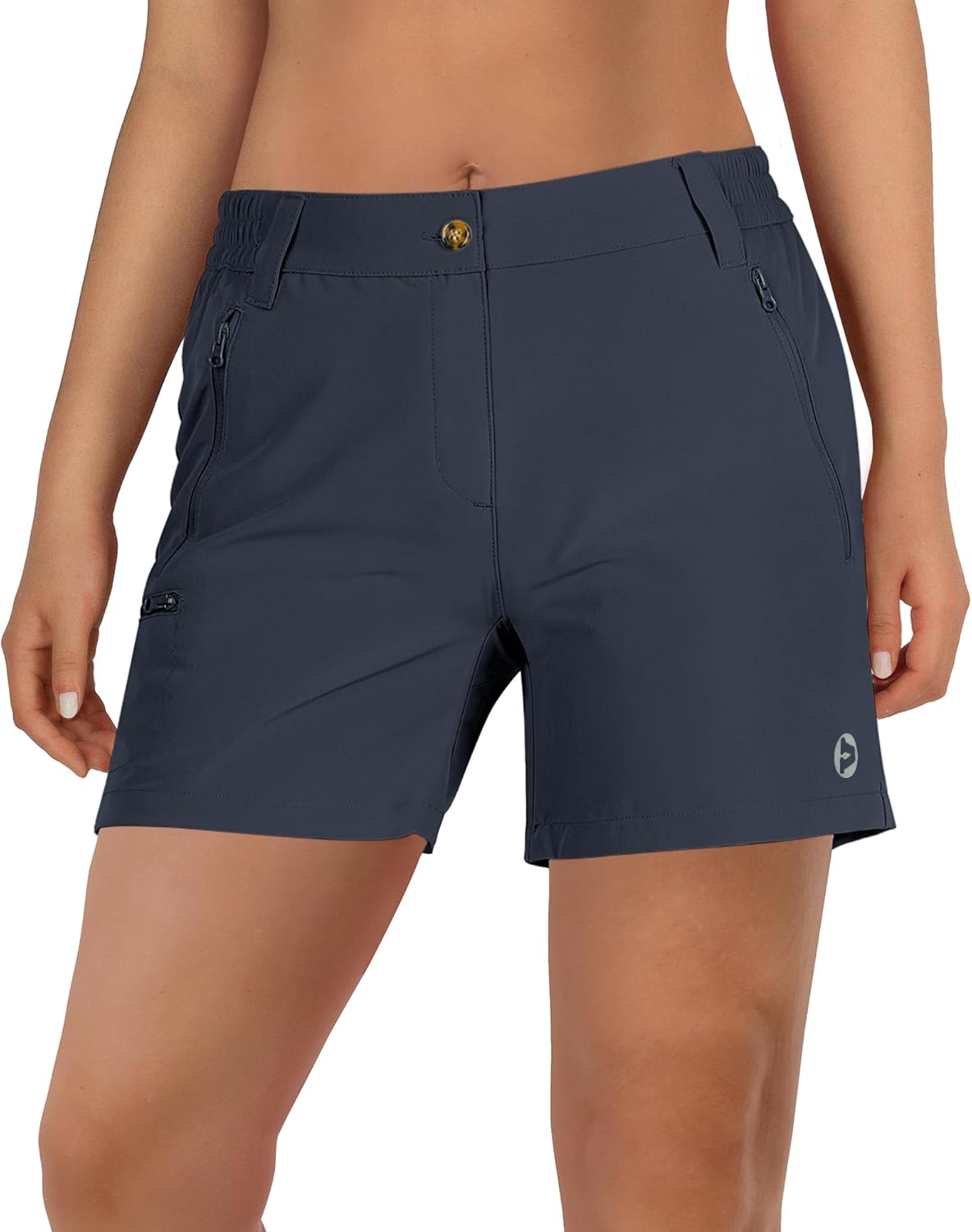 Women's Hiking Shorts Stretch Lightweight Golf Shorts Quick Dry UPF 50+ 5 inch Cargo Short for Camping 10 Dark Grey