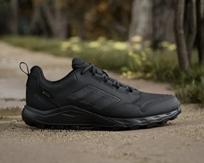 Men's Terrex Tracerocker 2 Gore-TEX Trail Running Shoes 9 UK Core Black Core Black Semi Impact Orange