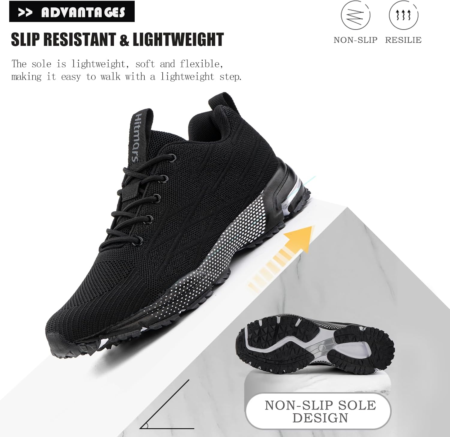 Mens Trainers Ladies Running Shoes Mens Lightweight Trail Running Outdoor Gym Sports Shoes Fashion Sneakers UK 3.5-12 10 UK Trainers Black N1