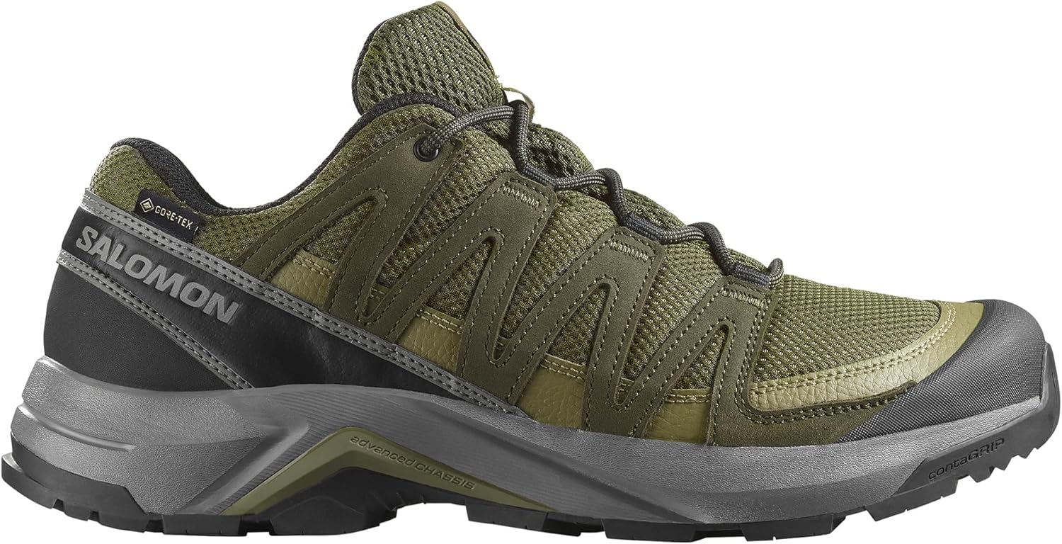 Mens X-Adventure Recon Gore Tex, Versatile Hiking Shoes for Comfort, Perfect For Hiking Boots & Trail Running For Outdoors Adventures 6.5 11 UK Olive Night Martini Olive Pewter