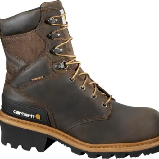 Carhartt 8” Waterproof Leather Logger Boot Review: tough, tall boots for guys who actually work outside
