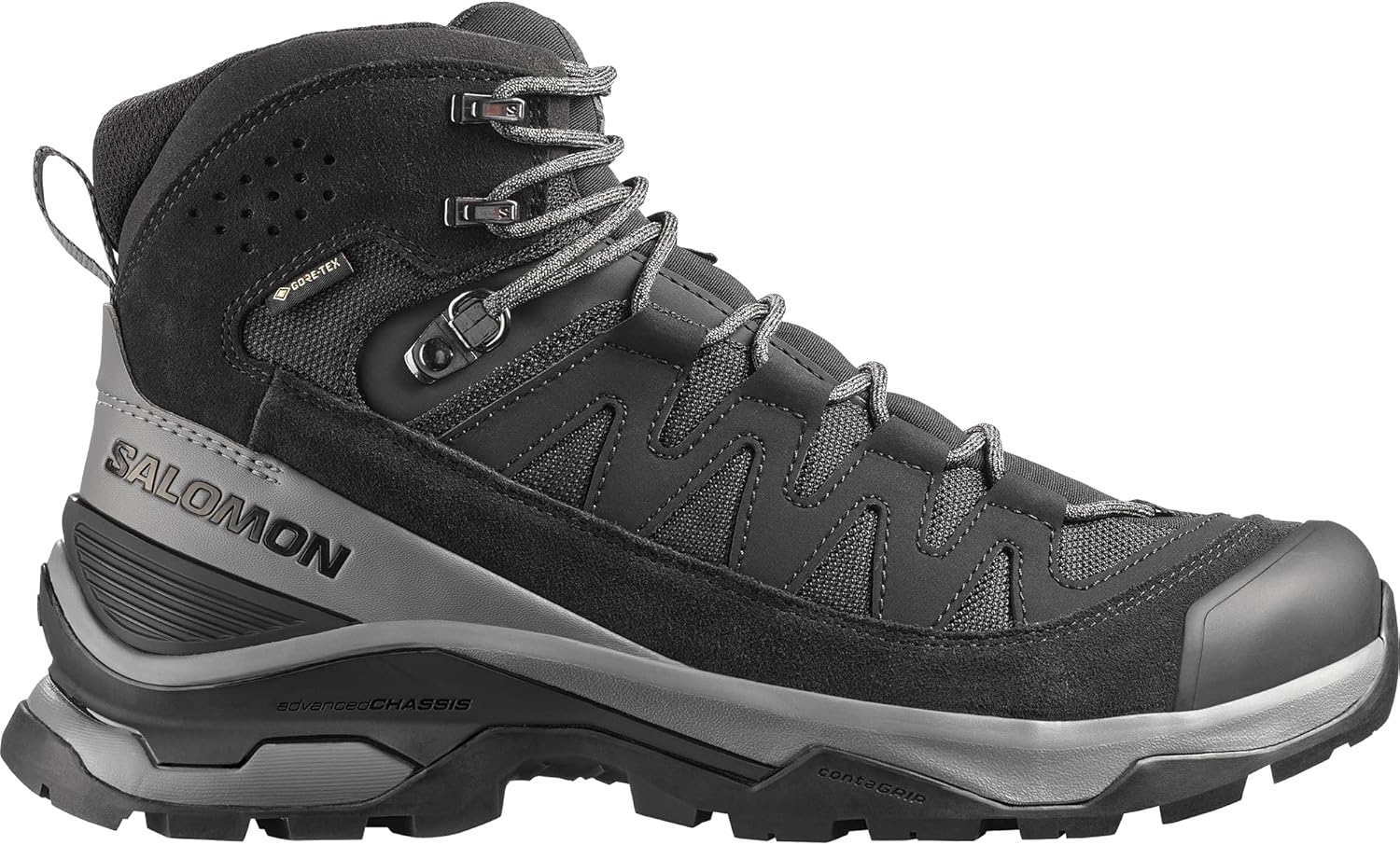 Quest Echo Gore TEX Men's Hiking Shoes 6.5 UK Black Castlerock Black