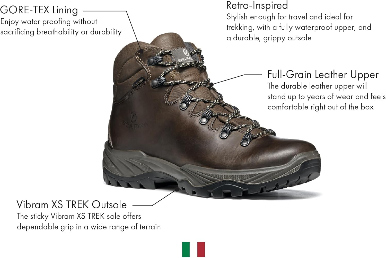 Scarpa Terra GTX Hiking Boot Mens Boots 10.5/11 UK Brown