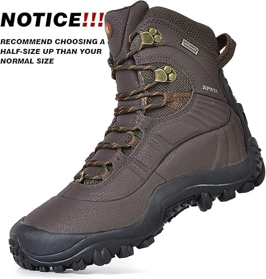 Men's Waterproof Hiking Boots 10 UK Brown