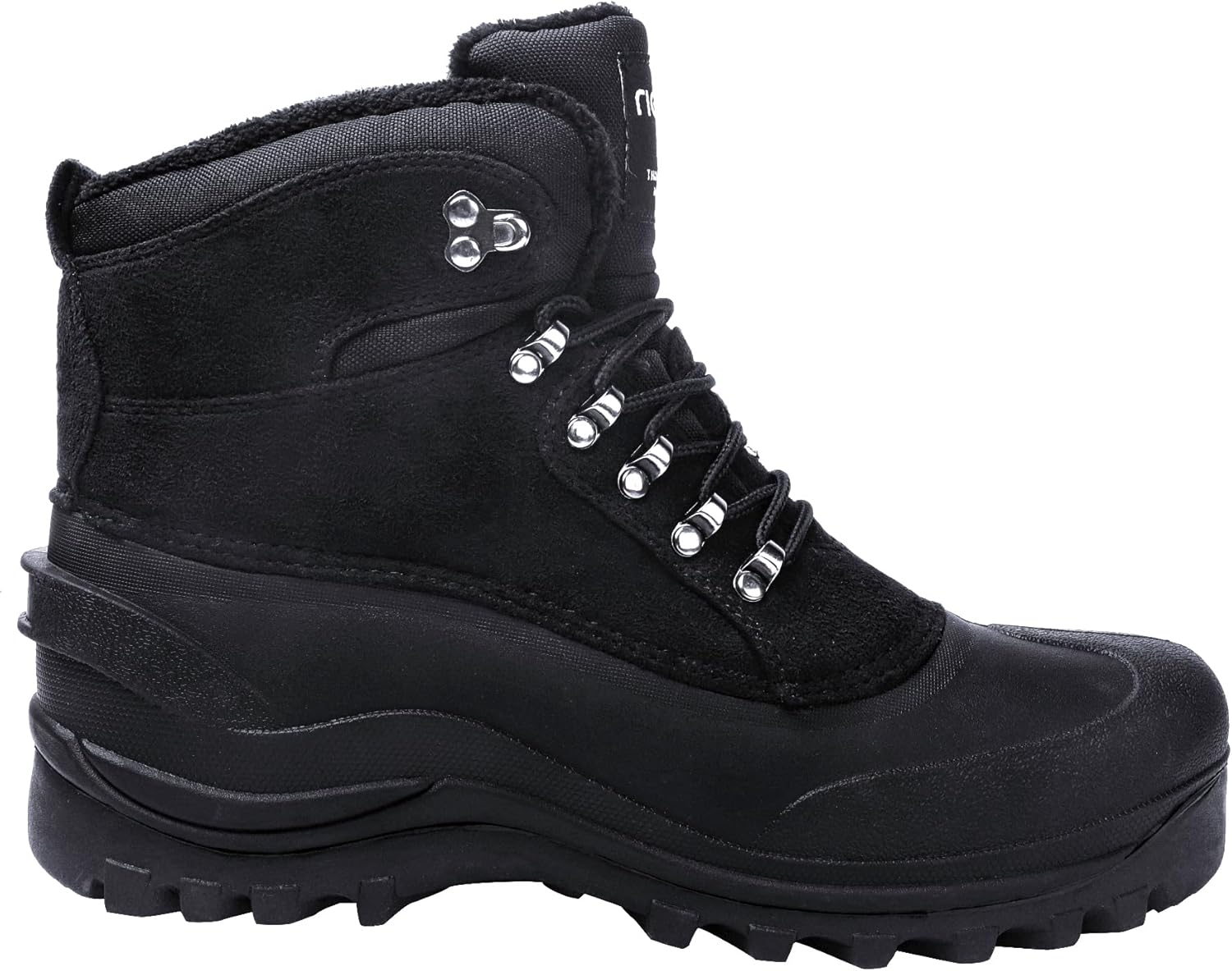 Women's Men's Snow Boots, Waterproof Winter Boots for Dog Walking Hiking Trekking Fishing Riding Hunting, Mucker Yard Boots Gardening Shoes Warm Anti-Slip Ankle Boots 6 UK Women Black