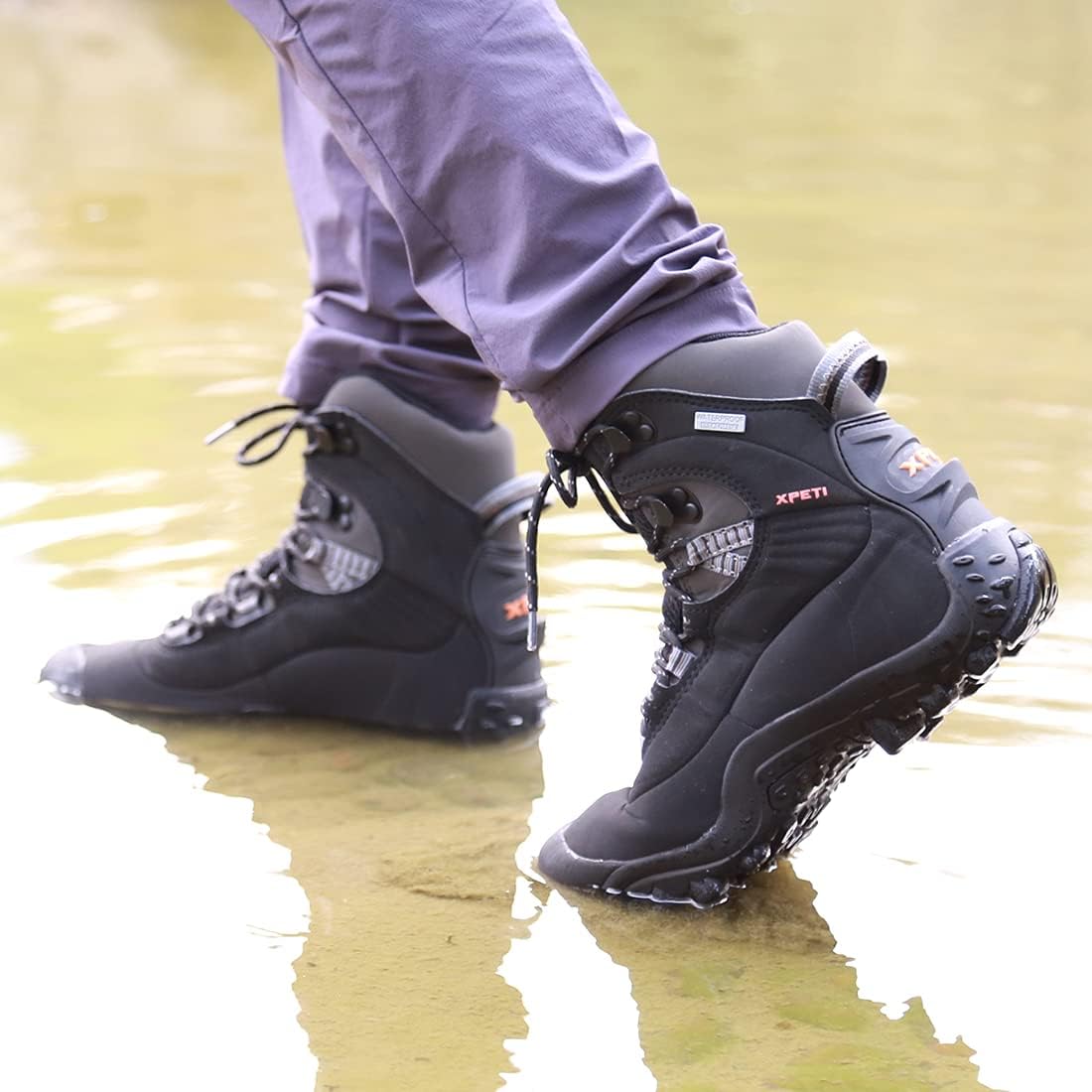 Men's Waterproof Hiking Boots 9 UK Black H