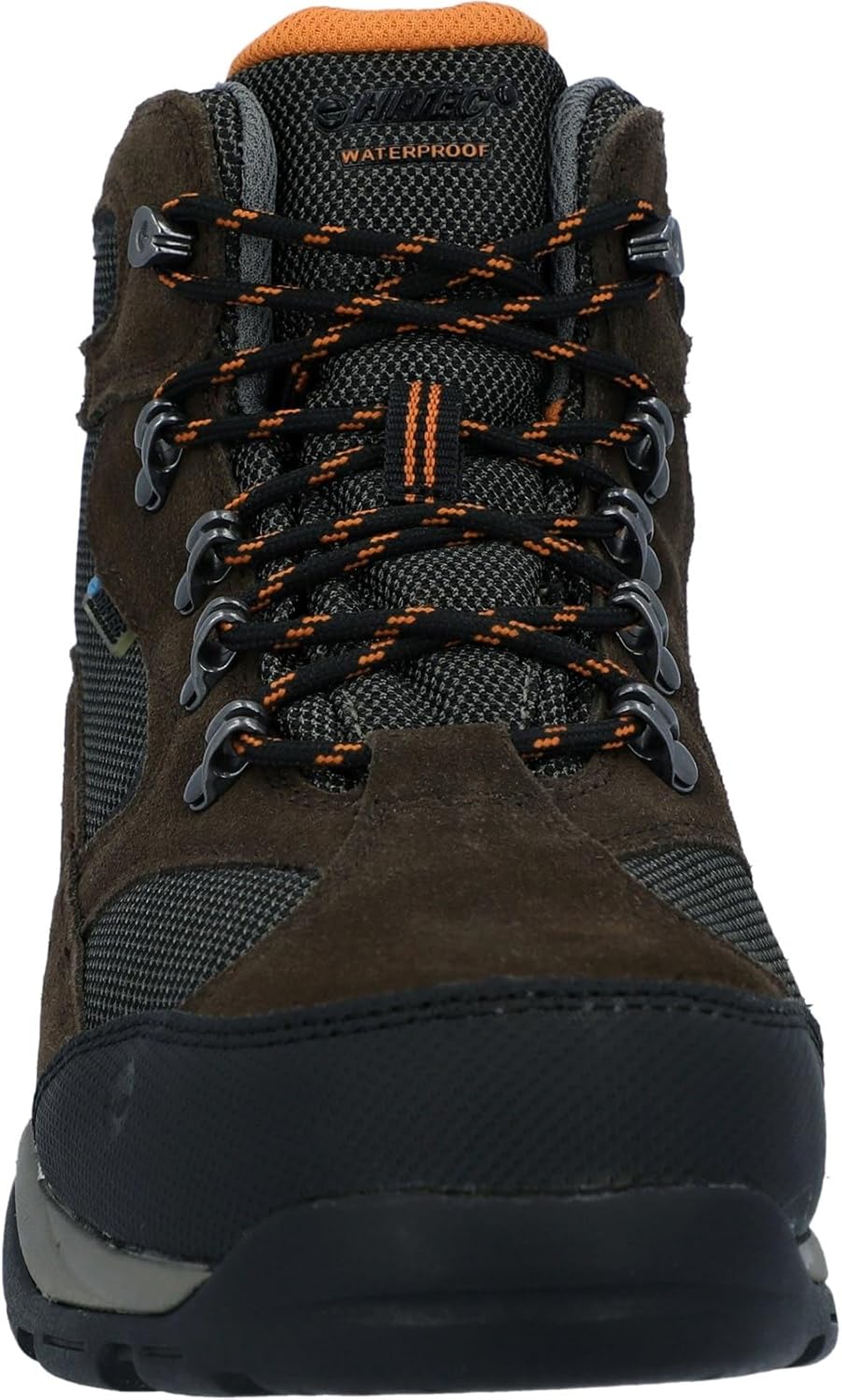 HI-TEC Tec Storm Waterproof Walking Boot Mens Boots 8 UK Brown Dark Chocolate Dark Taupe Burnt Orange 041